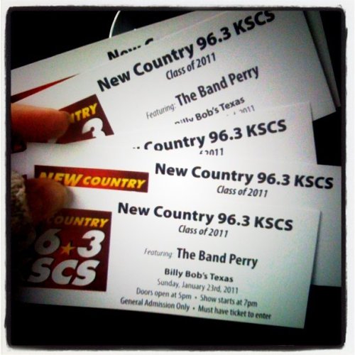 Tix to The Band Perry!! (Taken with instagram)