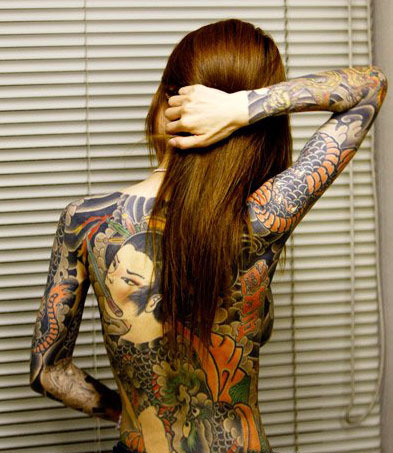 japanese yakuza tattoo. in japanese tattoo girl
