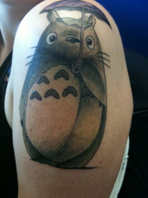 Totoro done by Jenny Bunny Bunns Young at Timeless Tattoo in Atlanta 
