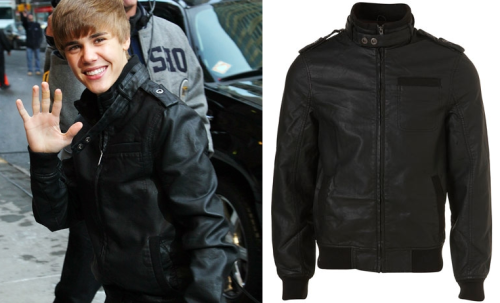 justin bieber leather jacket. TOPMAN: “Look” Leather Jacket,