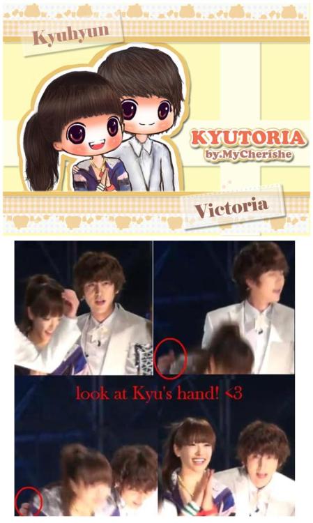 KyuToria chibi. Kyuhyun holding Victoria’s shoulder (2009 SBS Gayo) <3



