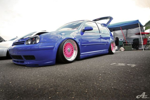 Gotta love the 20th AE Jazz blue mk4 on hot pink bbs rs 8217
