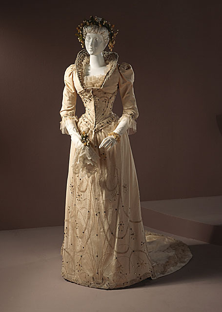 Wedding dress ca. 1891 via The Los Angeles County Museum of Art