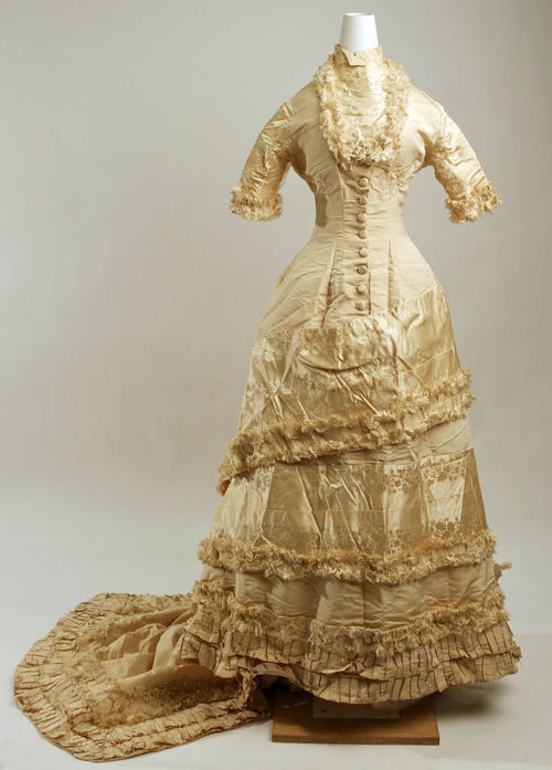 Wedding dress ca. 1878-1879 via The Costume Institute of The Metropolitan Museum of Art