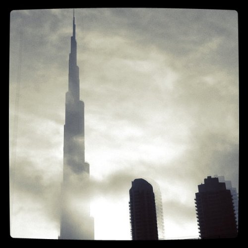 Burj &amp; Fog (Taken with Instagram at Burj Khalifa برج خليفة)