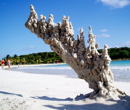 beach sand castle. whoa. it#39;s a sandcastle. on