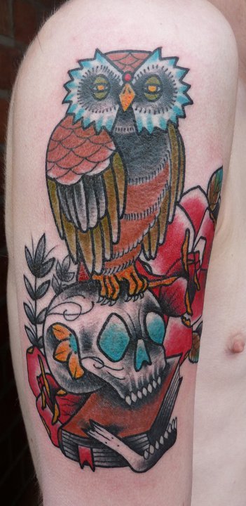 Owl tattoo by Jamie Greaves