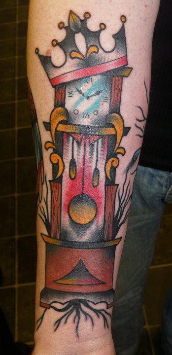 Clock tattoo by Jamie Greaves Clock tattoo by Jamie Greaves