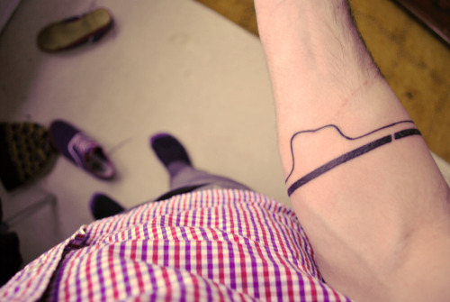 This tattoo represent lot 8217s of things in a simple 2 lines drawing