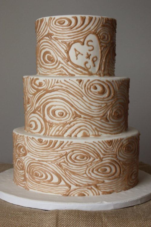 bride2be wood grain wedding cake Ok this is too cool Almost makes me