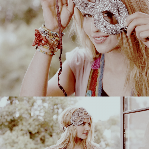Mask · pretty · blonde · outdoors · Dianna Agron. 23 ♥ 03.02.11