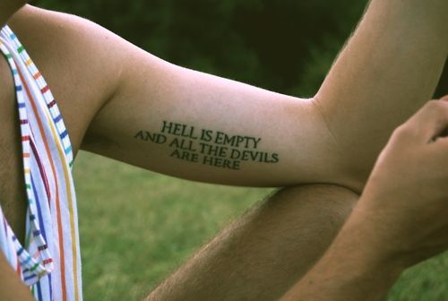 tagged as shakespeare picture tattoo quote hell