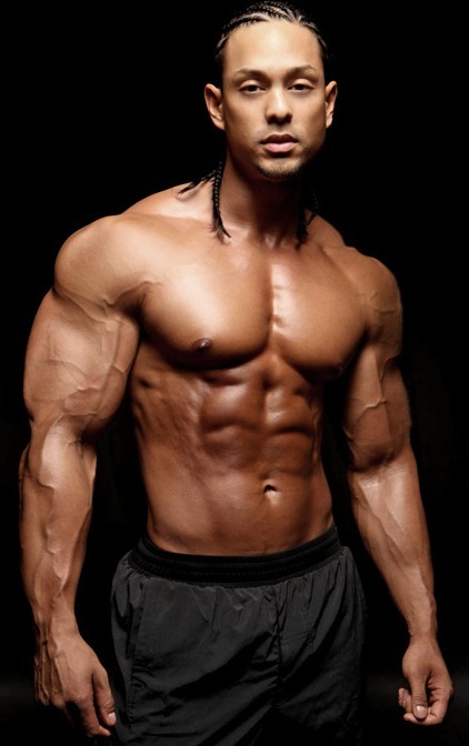 Model bodybuilder Mark Anthony Flex Wingson