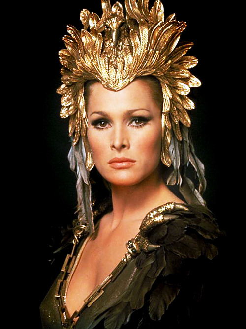 Ursula Andress as Ayesha who is also known as ShewhomustbeObeyed in 