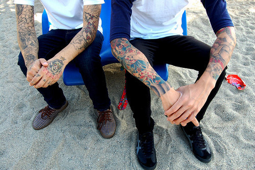 Tagged tattoo boys hands beach summer friends Notes 374