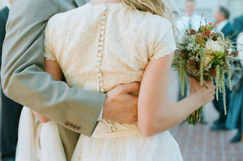 tags wedding dress gown wedding dress wedding gown bride bouquet back 