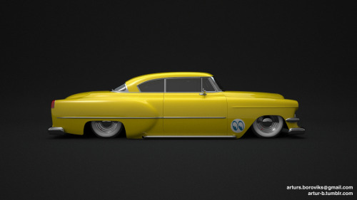 Chevy Bel Air 54' Cop car 3ds max VRay 3 17 March 2011