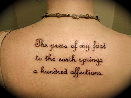 fuckyeahtattoos My first tattoo Quote by Walt Whitman out of'Song of 