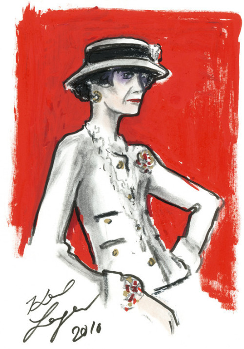A sketch by Karl Lagerfeld of