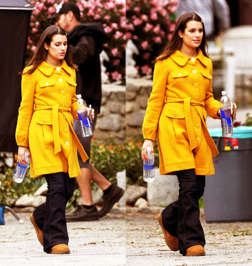 lea michele glee 2011. Lea Michele on set of Glee.