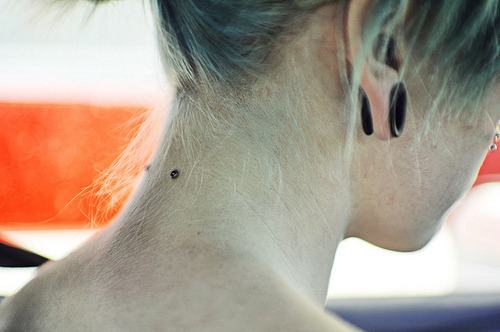 back of the neck piercing. #girl #ack #neck #piercing