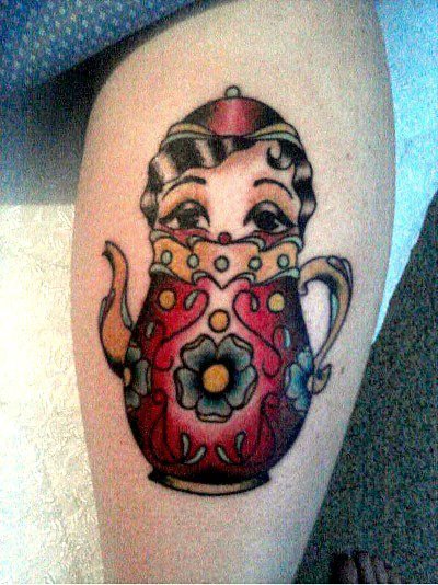 gypsy head tattoo. kettle gypsy head. done by