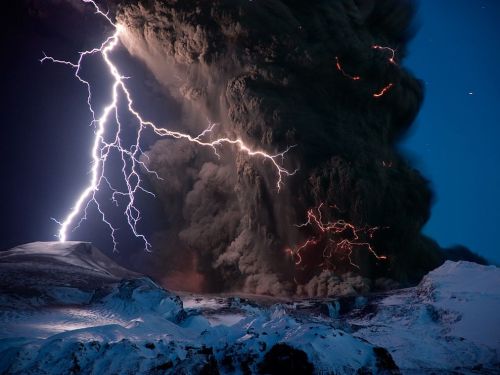 national geographic iceland volcano lightning. Eyjafjallajokull Volcano