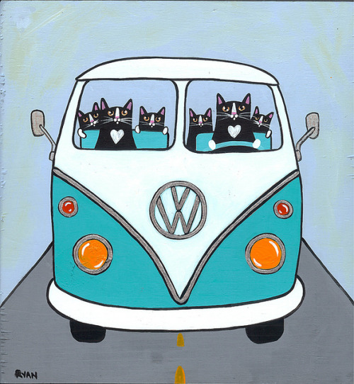 Filed under vw bus art cats