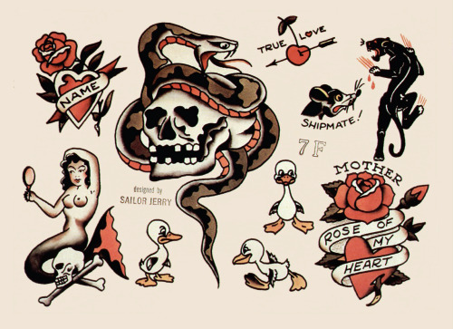 Sailor Jerry Tattoo Flash posted 1 year ago with 46 notes