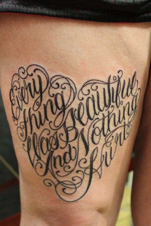 Heart and Cross Tattoo Design