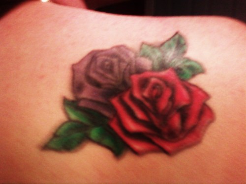 sisters rose tattoo on her shoulder a reference for kara it 8217