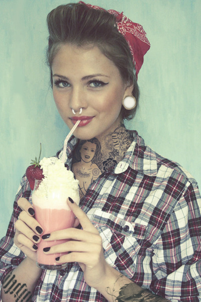 Tattoos  Piercings on This Girl So You Envy Completely Photoshopped Piercings And Tattoos