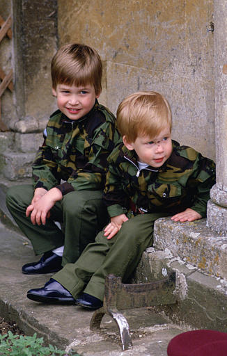 young prince william and prince harry. Young Prince William and