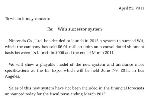 nintendo wii 2 project cafe. Nintendo confirms Wii 2