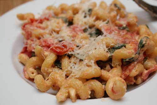 pasta with chard and tomatoes on Flickr.