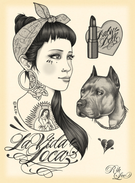 La Vida Loca via suggakitten Tagged rik lee tattoo flash art