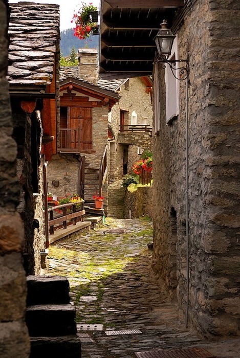 The little town where my grandparents have a house in the alps looks just like this(: