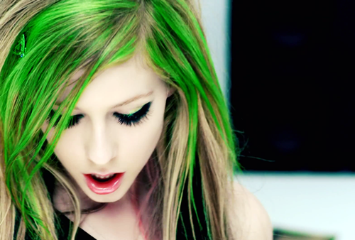 Tagged with avril lavigne avril green hair green hair blonde hair