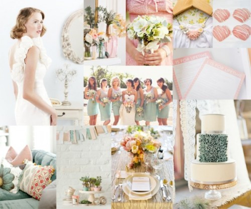  via Pink Yellow and Teal Wedding Colors Inspirations 