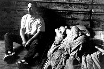 David Fincher and Edward Norton on the set of &#8216;Fight Club&#8217; (1999)