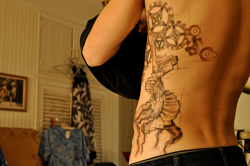 Steampunk tattoos approved to no doubts via swallowbitchpeoplearestarving 