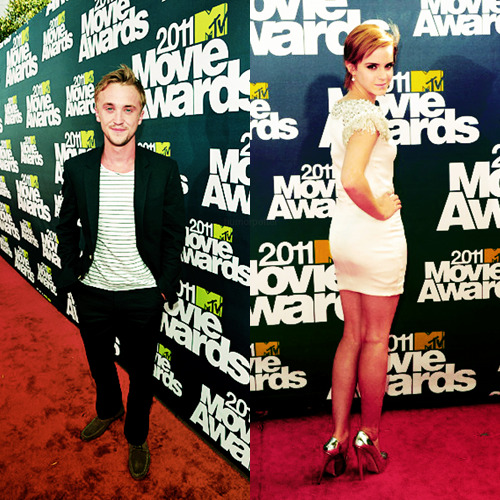 tom felton and emma watson mtv movie awards 2011. Tom Felton and Emma Watson