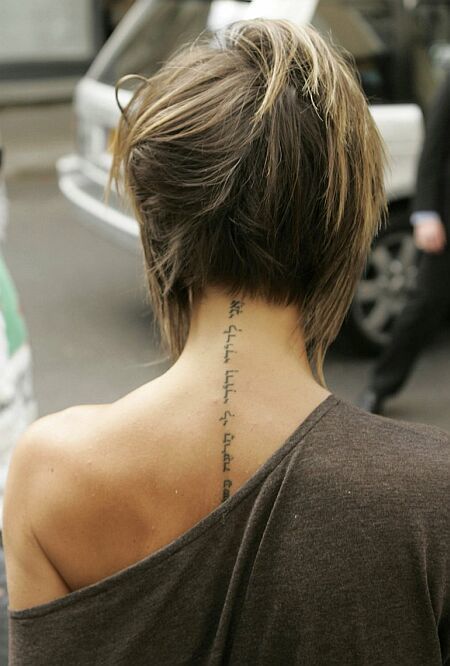 victoria beckhams tattoos. Victoria Beckham#39;s tattoo.