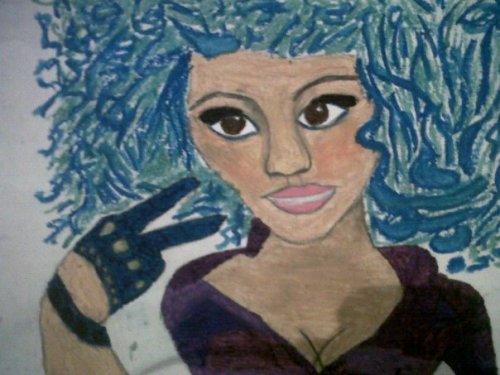 nicki minaj drawing. My oil pastel drawing of Nicki