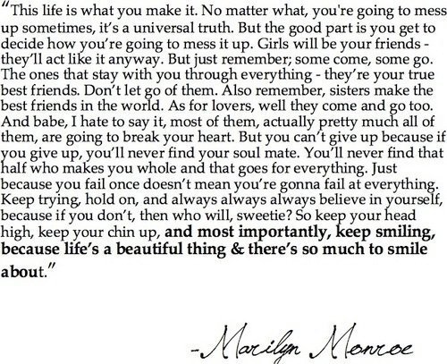quotes about relationships and life. Tagged: marylin monroe, quotes