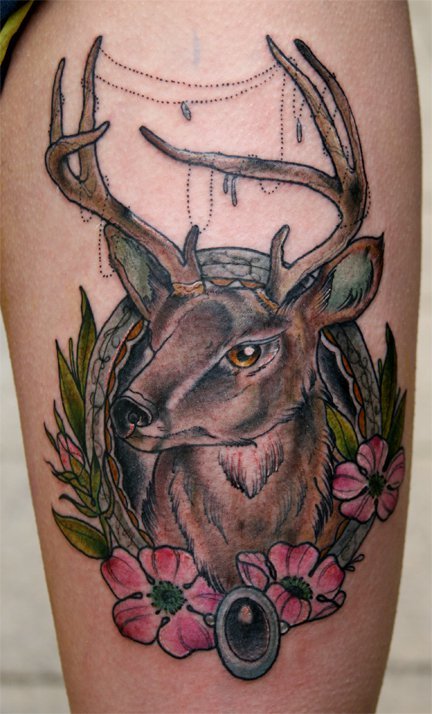 Deer tattoo by Ben Gillard Posted Sat June 25th 2011 at 1257pm