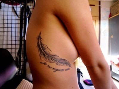 Tagged with feather tattoo rib tattoo text tattoo tattoo text tattoo on rib