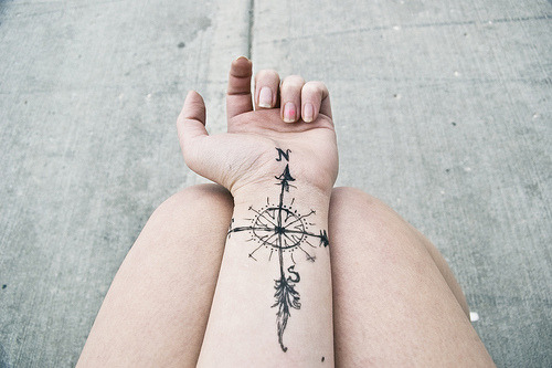 amazing compass tattoo