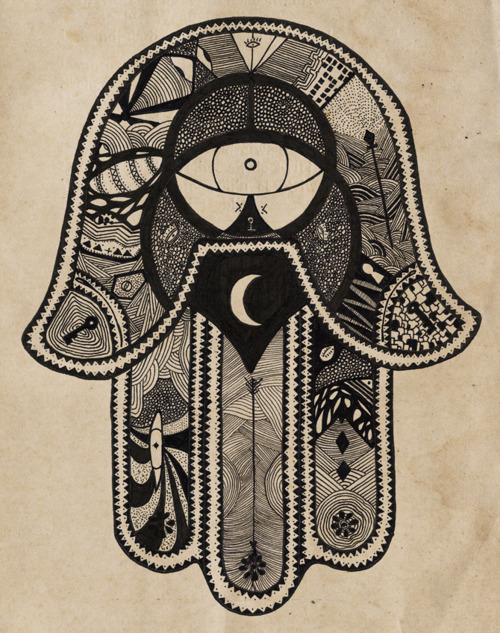 i want this as a tattoo the hamsa hand is the hand of God that wards of 