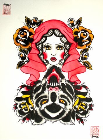 Tagged red riding hood tattoos wolf Rachel McCarthy Notes 162